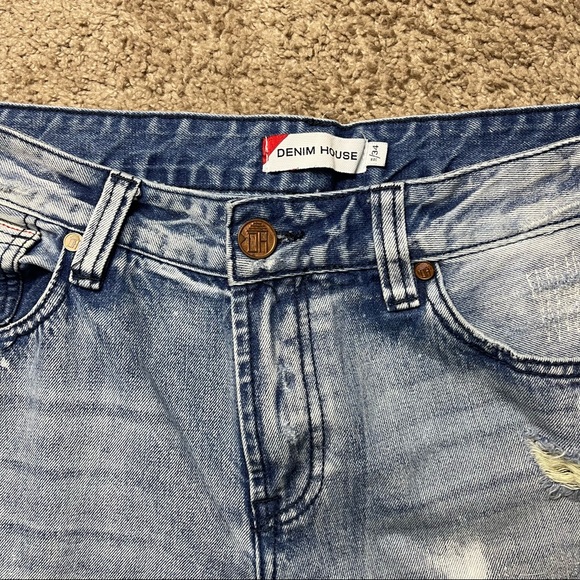 Denim House Ripped light-fading blue jeans - Picture 4 of 11